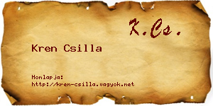 Kren Csilla névjegykártya